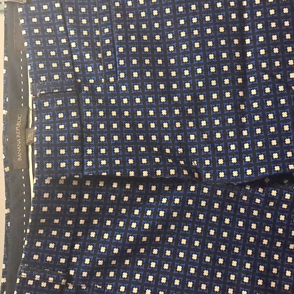 Banana Republic patterned sloan pant, sz 0